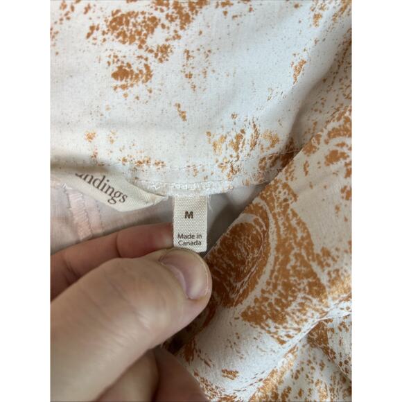 Soft Surroundings Womens Pull On Printed Pants Size Medium Boho Shimmer Skinny - Picture 7 of 8